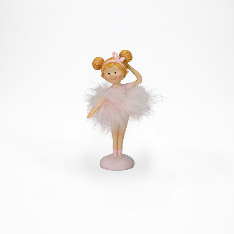 Boneca com Penas cor de Rosa 14cm (A)